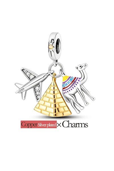 SEO JEWELRY Egyptian Pyramid, Camel, Airplane Charm/Manifest Charm/Travel