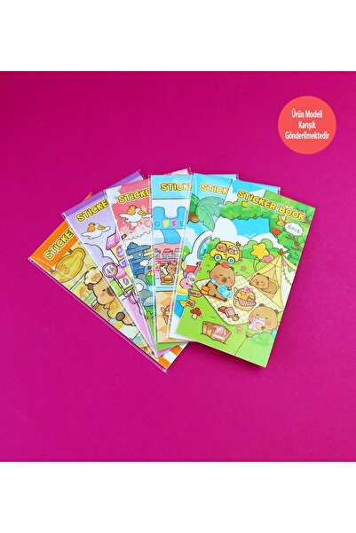 Gift Moda Capybara Tasarımlı Sticker Kitabı – 6 Sayfa