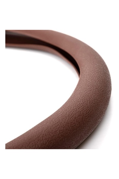 eZmart Universal Steering Wheel Silicone Cover, Anti-Slip, Diameter 33-40 cm, Brown