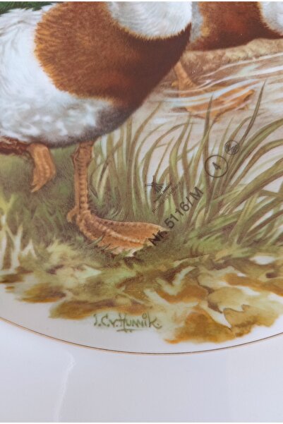 Fransız Limoges Nurantik Limoges Antique Porcelain Wall Plate 32 cm