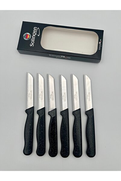 Solingen Orijinal Klever Simli 6 Adet Meyve Bıçağı Siyah