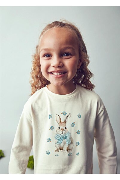 MAYORAL Κοριτσίστικο μακρυμάνικο μπλουζάκι εκρού 4009