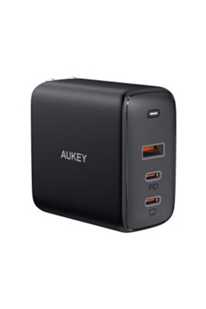 AUKEY شاحن PA-B6S BLACK OMNIA MIX 3 بقوة 90 واط و3 منافذ PD GAN