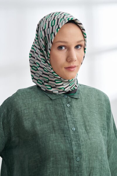 ARMANDA Μοτίβο γραμμών Tivil Μεταξωτό Φουλάρι 4304-Beneton