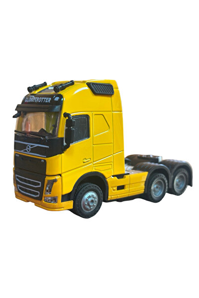 JPT Camion Volvo Globetrotter machetă metalică cu sunet și lumini, galben