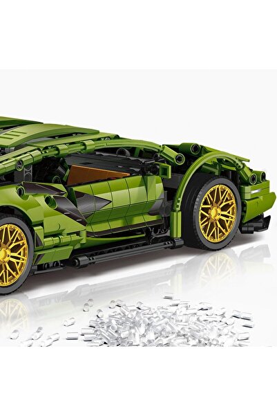 Flippy Building Set, Flippy, Lamborghini Model, 1280 Pieces, +6 Years, Green