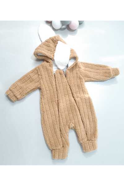 Sönmez Baby KULAKLI WELSOFT TÜYLÜ KIŞLIK FERMUARLI BEBE TULUM
