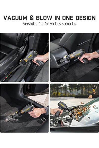 Fanttik Aspirator auto Slim V9 Mix, aspirator portabil 4 în 1, putere mare de 12000PA