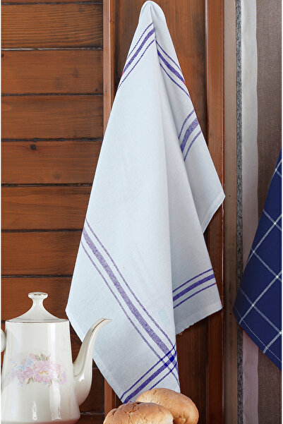 LADYNİL Set of 6 Kitchen Towels & German Napkin 50X70 cm 100% Cotton and Washed Large Checkered