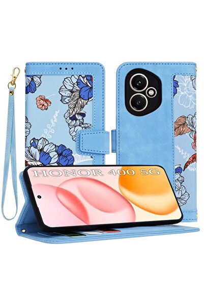 Stef's Cat Husă pentru Honor 400, FlipCraft, I38, piele, albastru vibrant