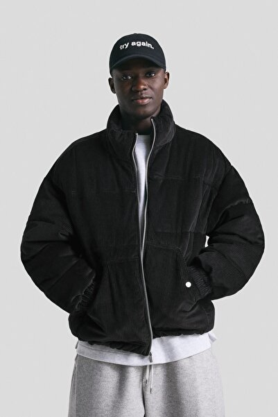 Bershka Fitilli kadife şişme ceket