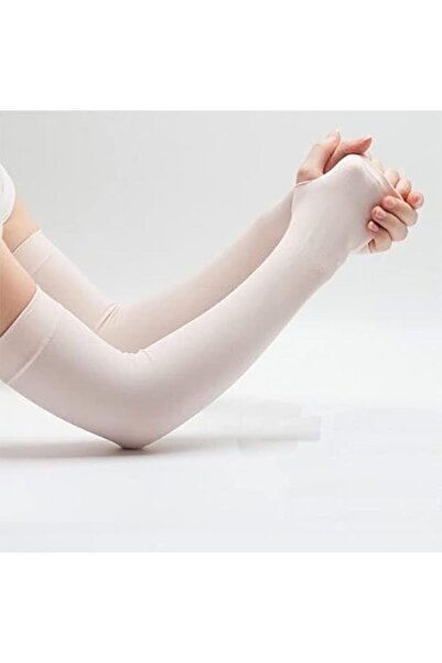 eZmart Set 2 Compression Sleeves for Sports, Unisex, with UV Protection, eZMART, Universal Size, Beige