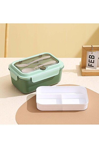 SUMAKA Lunch Box 800ml 2 Compartments Student Sealed Adult With Spoon And Fork Leak Proof Microwavab