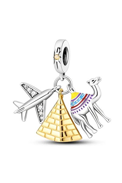 SEO JEWELRY Egyptian Pyramid, Camel, Airplane Charm/Manifest Charm/Travel