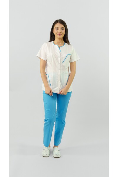 Masstex Bluza Irina – Design Modern, Guler V și Paspoal Colorat