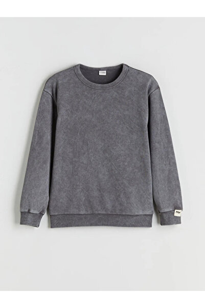 LC Waikiki Hanorac pentru băiat LCW Kids Antracit Crew Neck