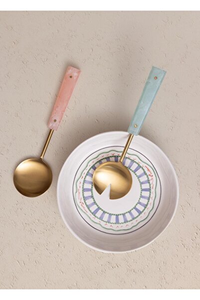 The Mia Spring Salad Bowl Blue 23X6 cm