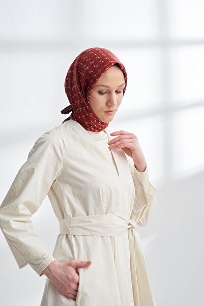 ARMANDA Orbis Pattern Tivil Silk Scarf 4306-Burgundy