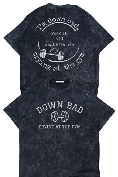 Fuddy Moda Tricou unisex I'm Down Bad Ttpd cu imprimeu pe spate, lavabil, tri...