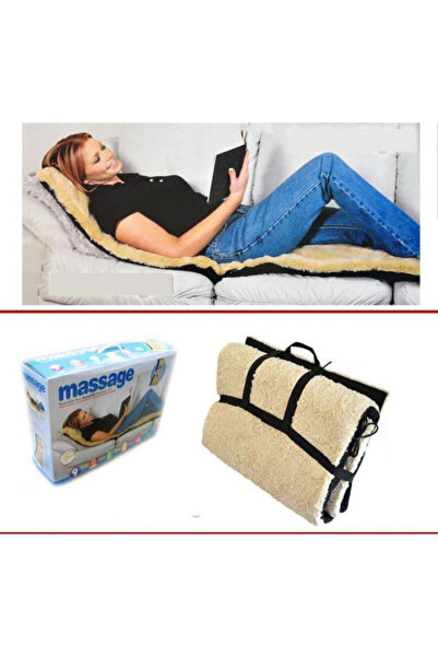 Furnizor Online Saltea de masaj cu blană și încălzire, 165 cm, Negru