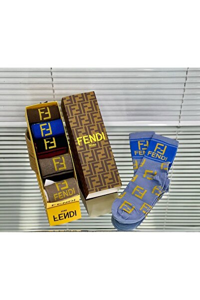 Fendi Long Unisex 6-Pack Multicolor Socks, One Size