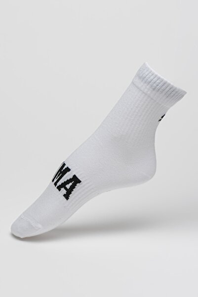Puma Set of Unisex Short Socks with Logo - 3 Pairs, White, Black, Grey Melange, Size 43-46