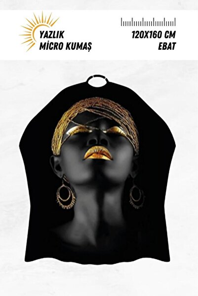 penuar مريلة حلاقة فاخرة بطباعة رقمية من قماش مايكرو صيفي مقاس 120x160 سم الم...