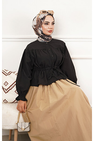 MODA Short Shirt with Bell Tunnels Above the Skirt