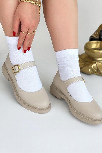 ayhnshoes Kadın Mary Jane Günlük Rahat Loafer Ayakkabı