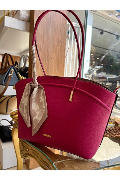 KRISTE BELL Women's Bag with Hand and Shoulder Strap Leather 7256 Fuchsia