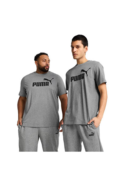 Puma Koszulka z logo Ess No. 1 w kolorze szaro-wrzosowym