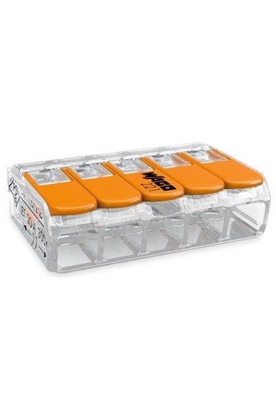 WAGO Clema WAGO, 25 bucati, 5 poli, 4.0mm, 450V / 32A