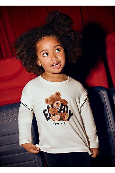 MAYORAL Girl's Printed Blouse Ecru 4012