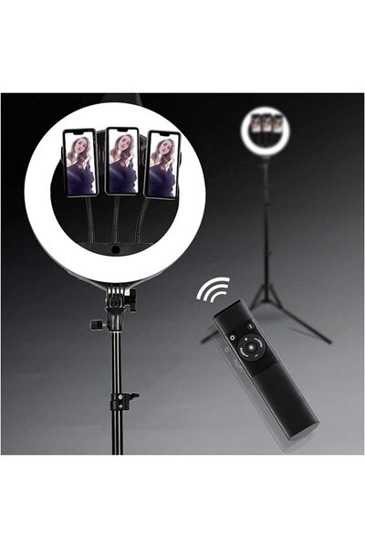 Generic TRADEXPRESS مصباح حلقي LED مقاس 14 بوصة، 14 بوصة/35 سم، مصباح فيديو، مصباح مساعد، خافت من 3000 كلفن إلى 6500 كلفن