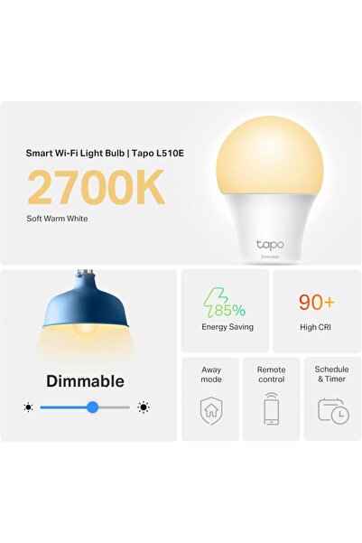 tapo Smart Wi-Fi Light Bulb, Dimmable