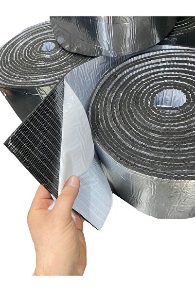 Genel Markalar Kauçuk Bant Oto Ses Yalıtımı 9 mm Alüminyum Folyolu 20 Cm X 10 Metre