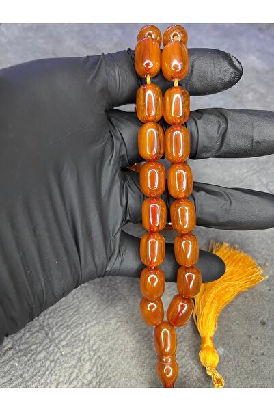 Mos Tespih Large Size High End Rope Tasseled Crimping Amber Prayer Beads