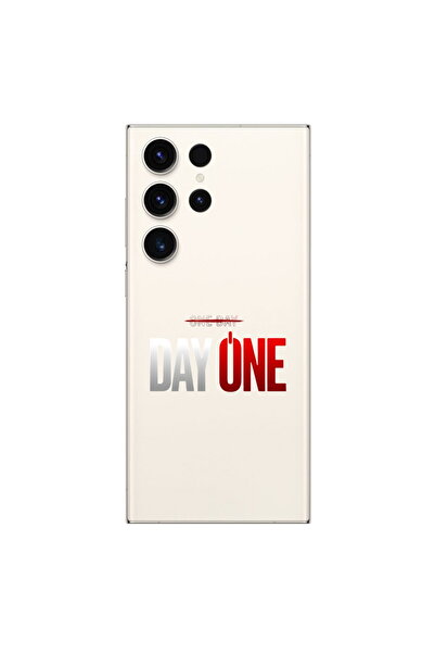 Dali Design Samsung Galaxy S23 Ultra Compatible Transparent Case with One Day/Day One Design