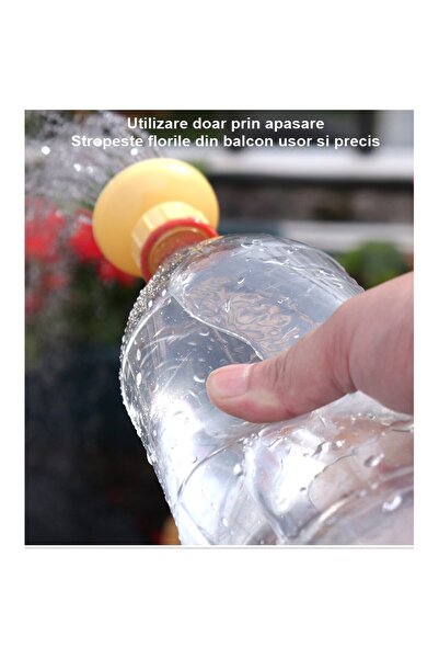 Flippy Set of 2 glass caps for watering flowers, sprinkler and pipe, 8 x 7.5 cm, yellow