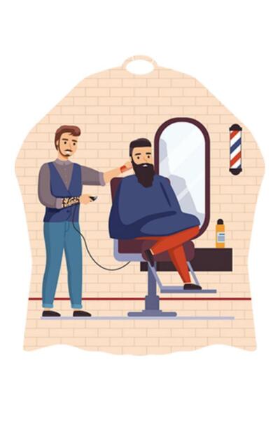 penuar مريلة حلاقة فاخرة بطباعة رقمية مقاس 120x160 سم الموديل: 1268