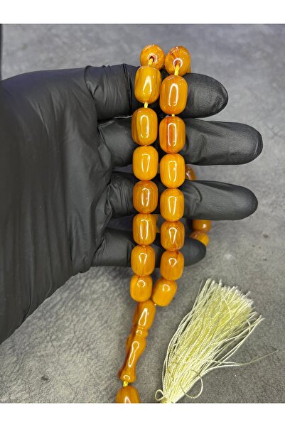 Mos Tespih Large Size High End Rope Tasseled Crimping Amber Prayer Beads
