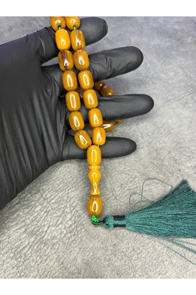 Mos Tespih Large Size High End Rope Tasseled Crimping Amber Prayer Beads