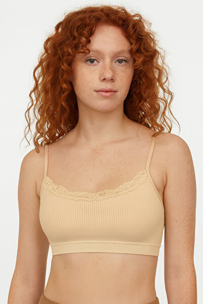HNX Camisole Women's Thin Strap Lace Detailed Bustier