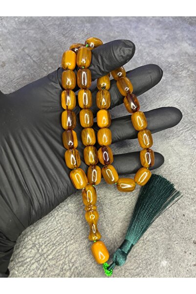 Mos Tespih Large Size High End Rope Tasseled Crimping Amber Prayer Beads