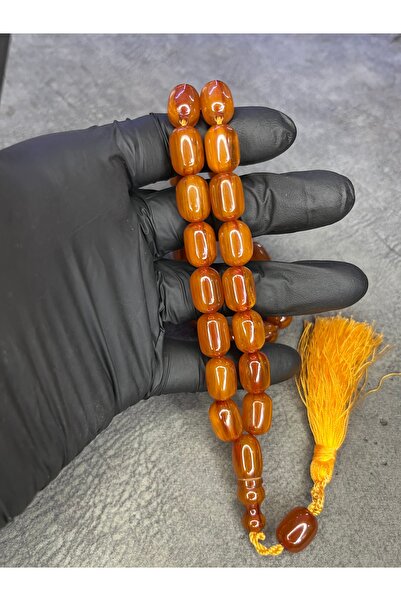 Mos Tespih Large Size High End Rope Tasseled Crimping Amber Prayer Beads