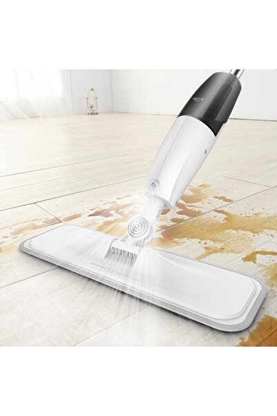 Flippy Flat mop, Flippy, with sprayer, for household use, microfiber mop refill, 125x40 cm, Black/White