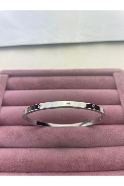 miyle Çelik İnce CRT Model Taşsız Silver Bebe Boy Kelepçe // KELEPÇE-1050