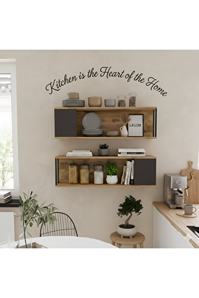 Robin Home Mutfak Rafı Duvar Rafı Kitaplık 2'Li Se