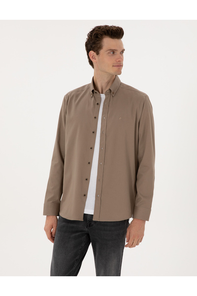 Pierre Cardin Vizon Regular Fit Uzun Kollu Gömlek 50316736-VR052