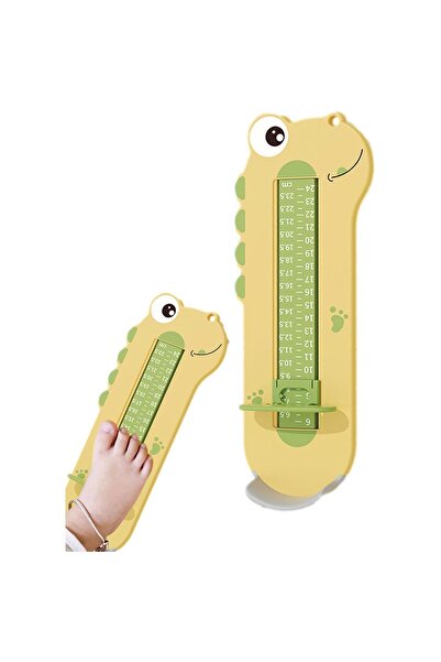 Flippy Foot Measuring Device for Babies, Flippy, 9-24, Dinosaur Model, Yellow